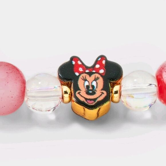 Little Words Project Minnie Mouse Stacker Beaded Bracelet- Red Polka-Dot - Picture 4 of 8